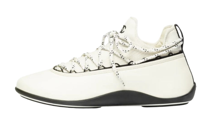 Sneakers Fabric Laminated White Silver