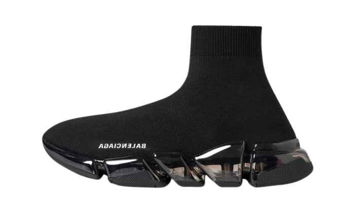 Trainer Knit Sole Transparent Black