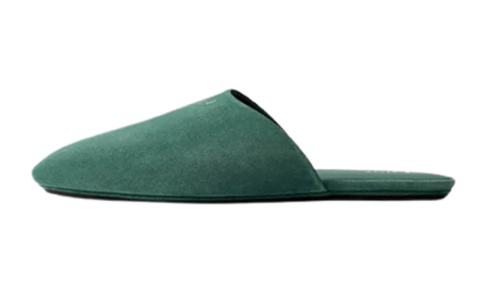 Mule In Suede Of Calfskin Green Dark