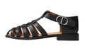 Sandals Fisherman Al Mare In Calfskin Smooth Black