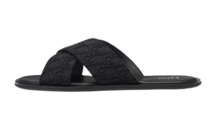 Sandals Rivage In Jacquard Oblique Black
