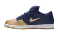 Sneakers Suede Blue Gold