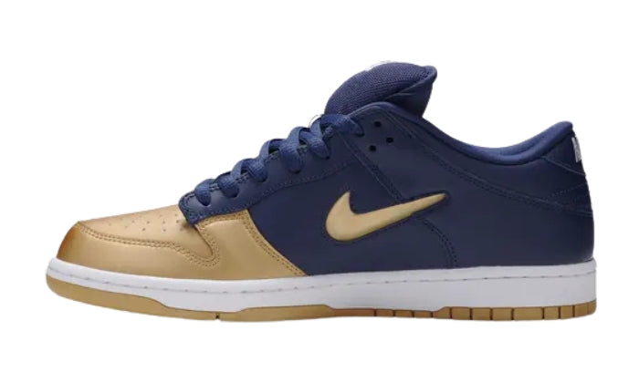 Sneakers Suede Blue Gold
