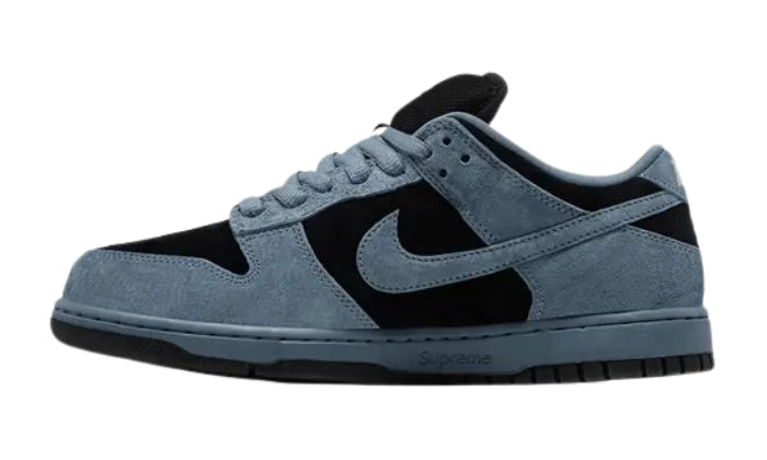 Sneakers In Suede Blue Navy Black Silver