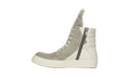 Sneakers In Suede Perla Scura Latte