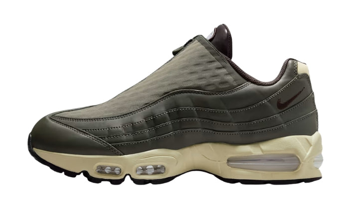 Sneakers Zip Front Green Olive Medium Alabastro