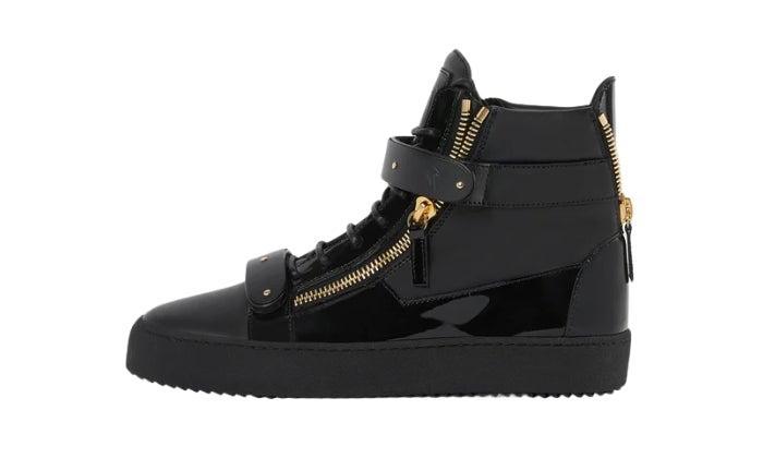 Sneakers High In Patent Leather Black