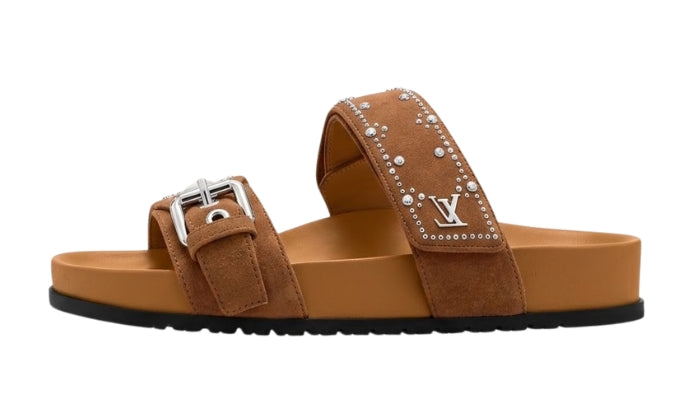 Mule Bom Dia Flat Brown Camel