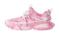 Sneakers Track Stencil Logo Pink White