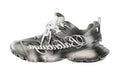 Sneakers Track Stencil Logo Black White