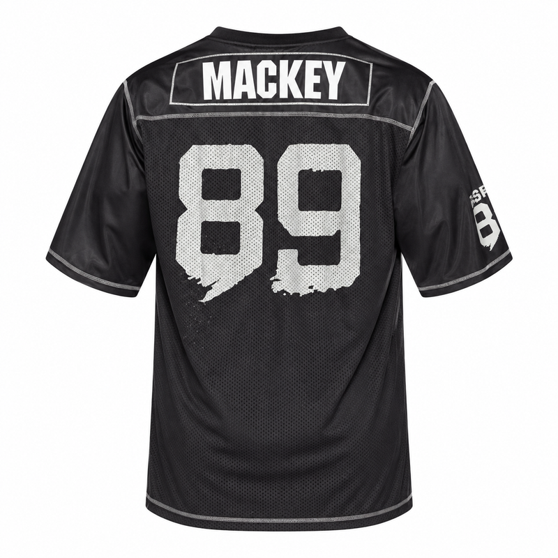No1 Football Tee Black — shirt only on white background