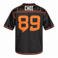 No1 Football Tee Black/Flame — shirt only on white background