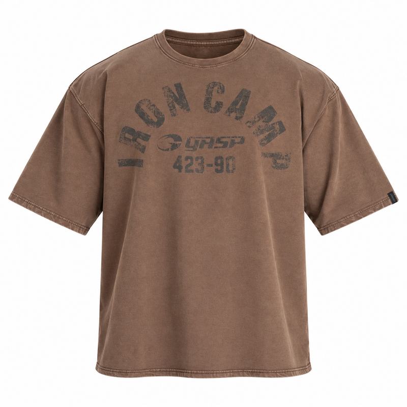 Iron Camp Iron Tee Washed Timber — shirt only on white background