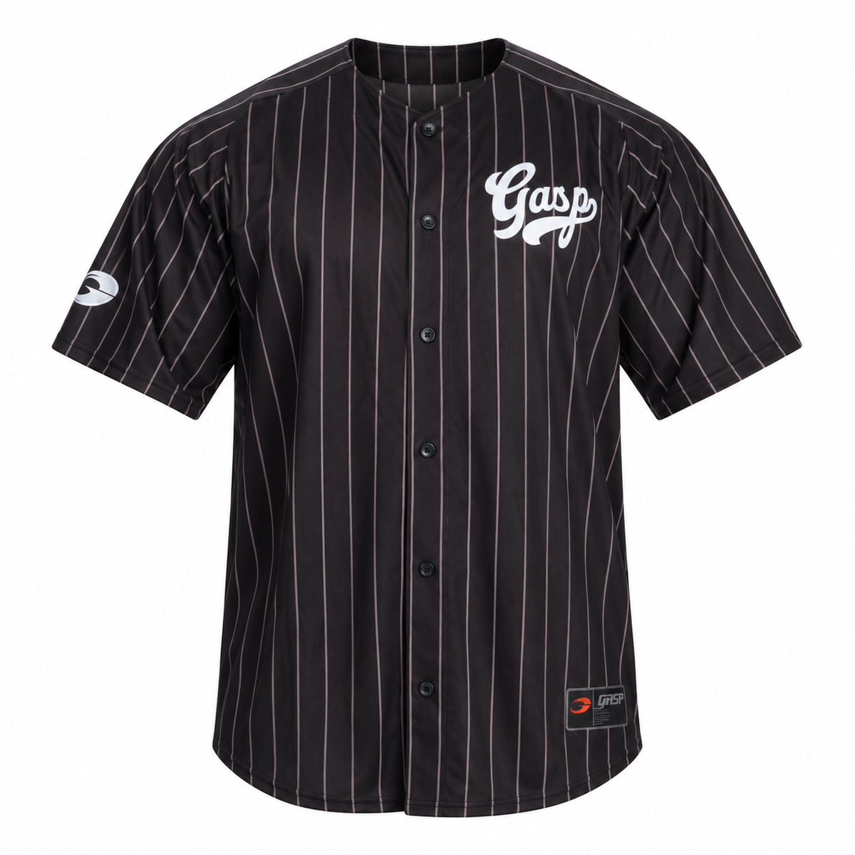 89 Baseball Jersey Black/Grey — shirts only on white background