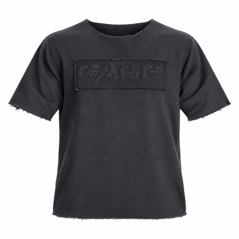 Raw Iron Tee Washed Black — shirts only on white background