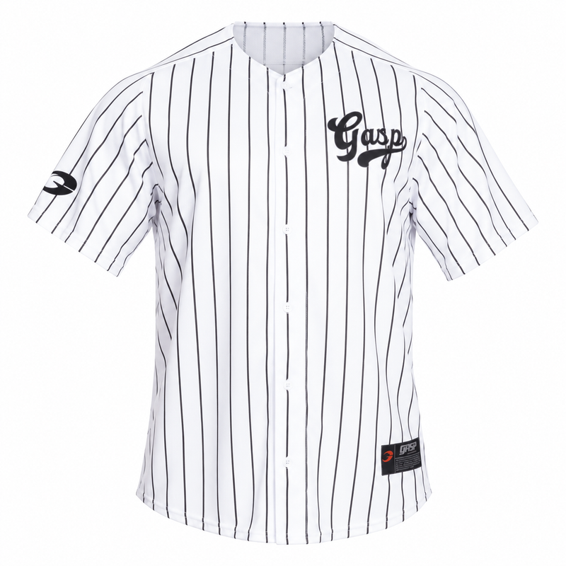 89 Baseball Jersey White/Black — shirts only on white background