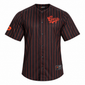 89 Baseball Jersey Black/Flame — shirts only on white background