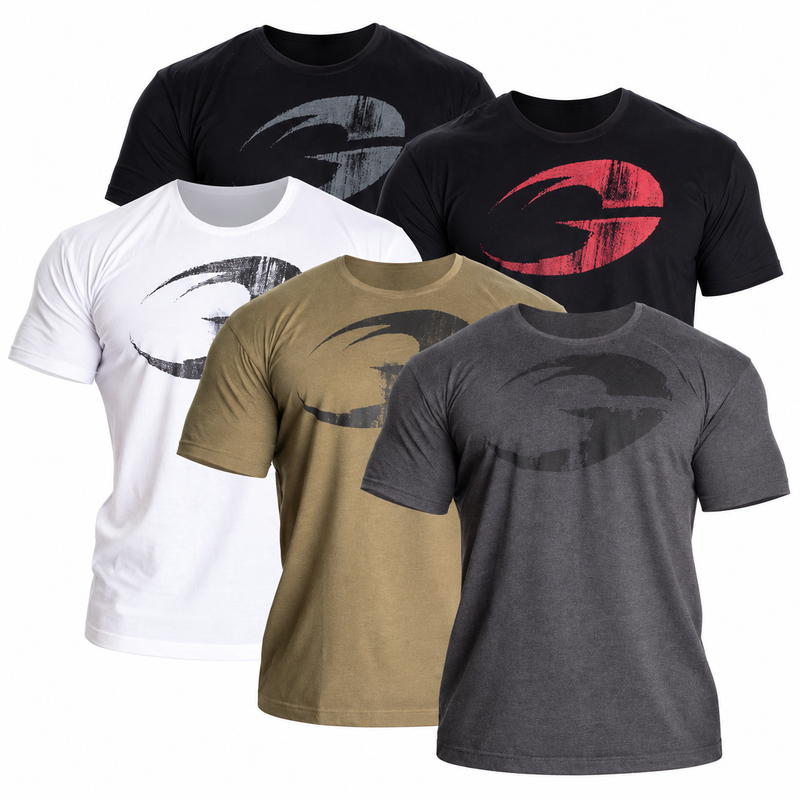 Cadet Tee 5 pack — shirts only on white background