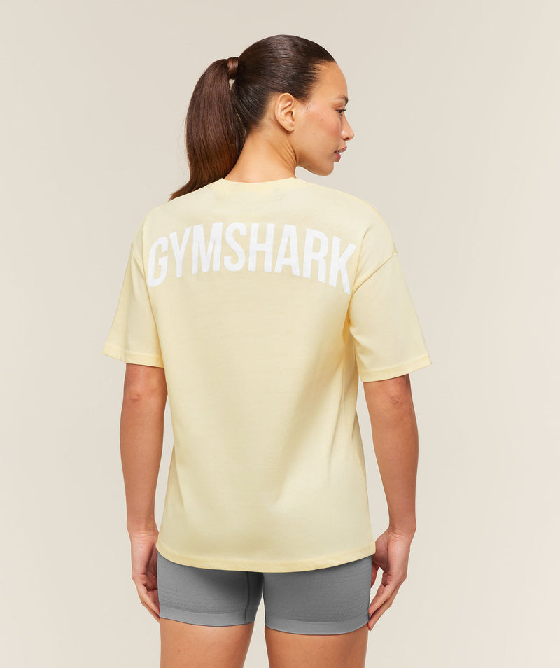 Power Oversized T-Shirt – Butter Yellow — Product photo