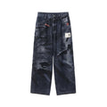 Casablanca Pantaloni in Denim Trompe-l’Oeil Neri