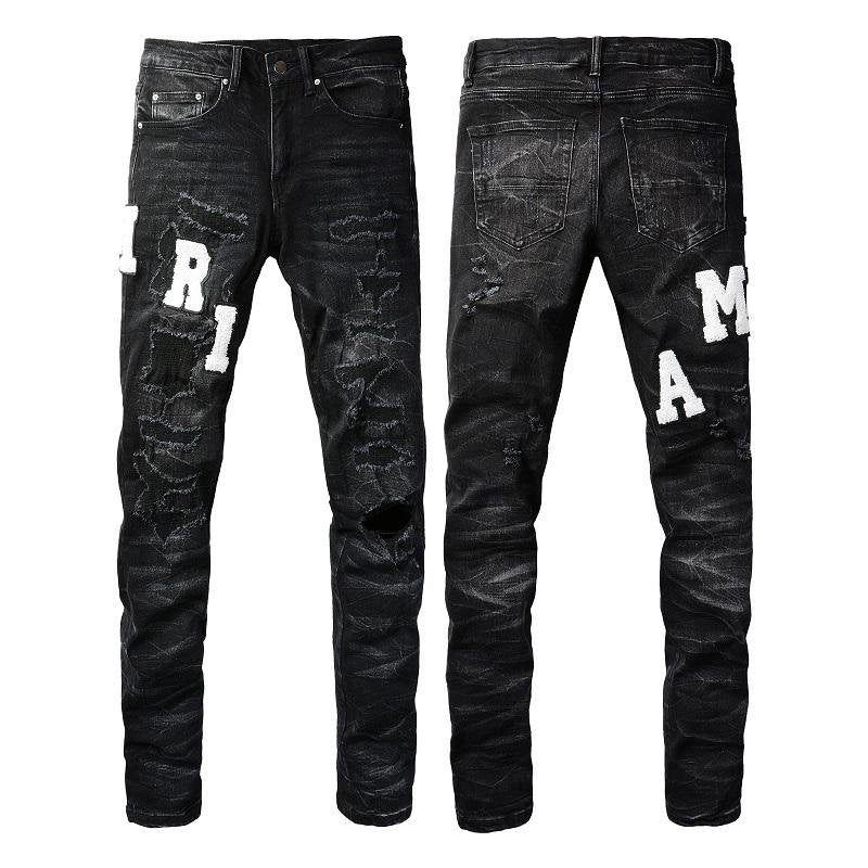 AMIRI Men Punk Knee Ripped Jeans