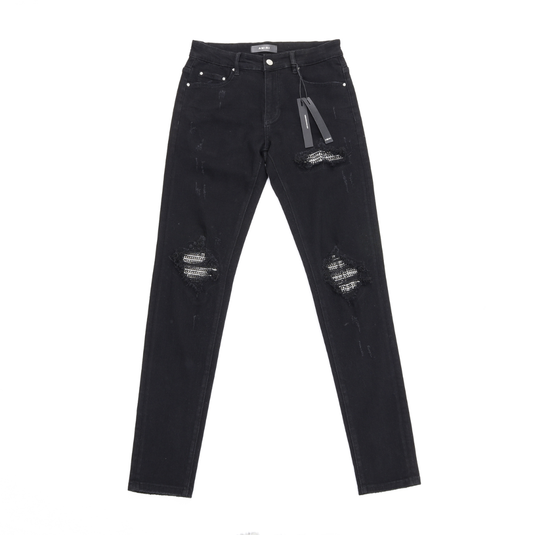 AMIRI Swarovski Snake Jeans