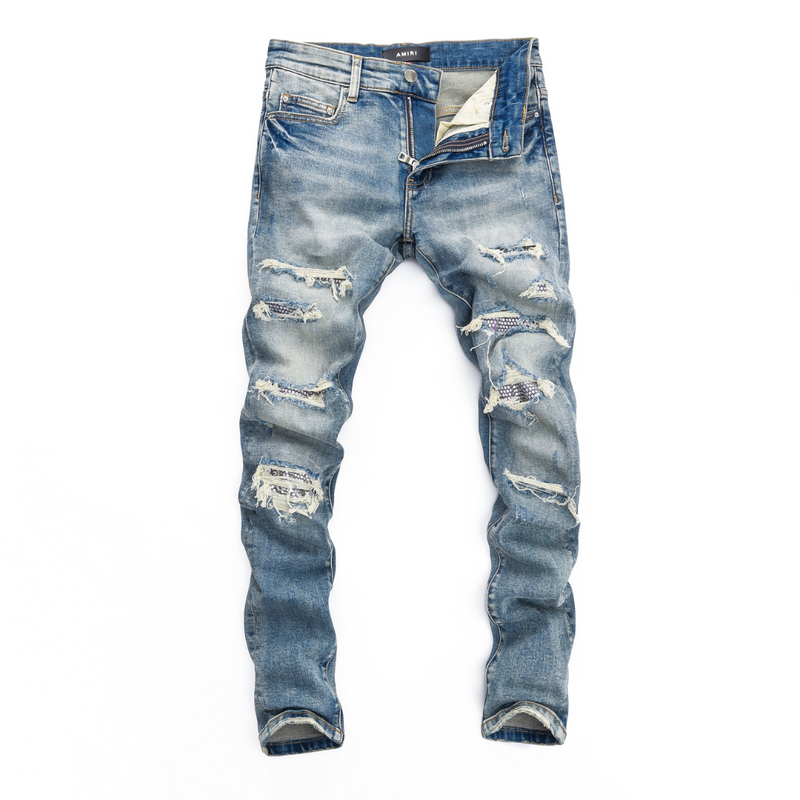AMIRI Men Destroyed Plain Jeans
