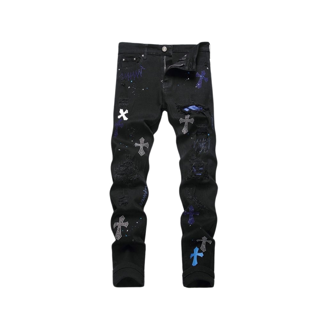 AMIRI Slim Fit Ripped Denim