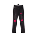 AMIRI MX1 Pink Patch Black Jeans