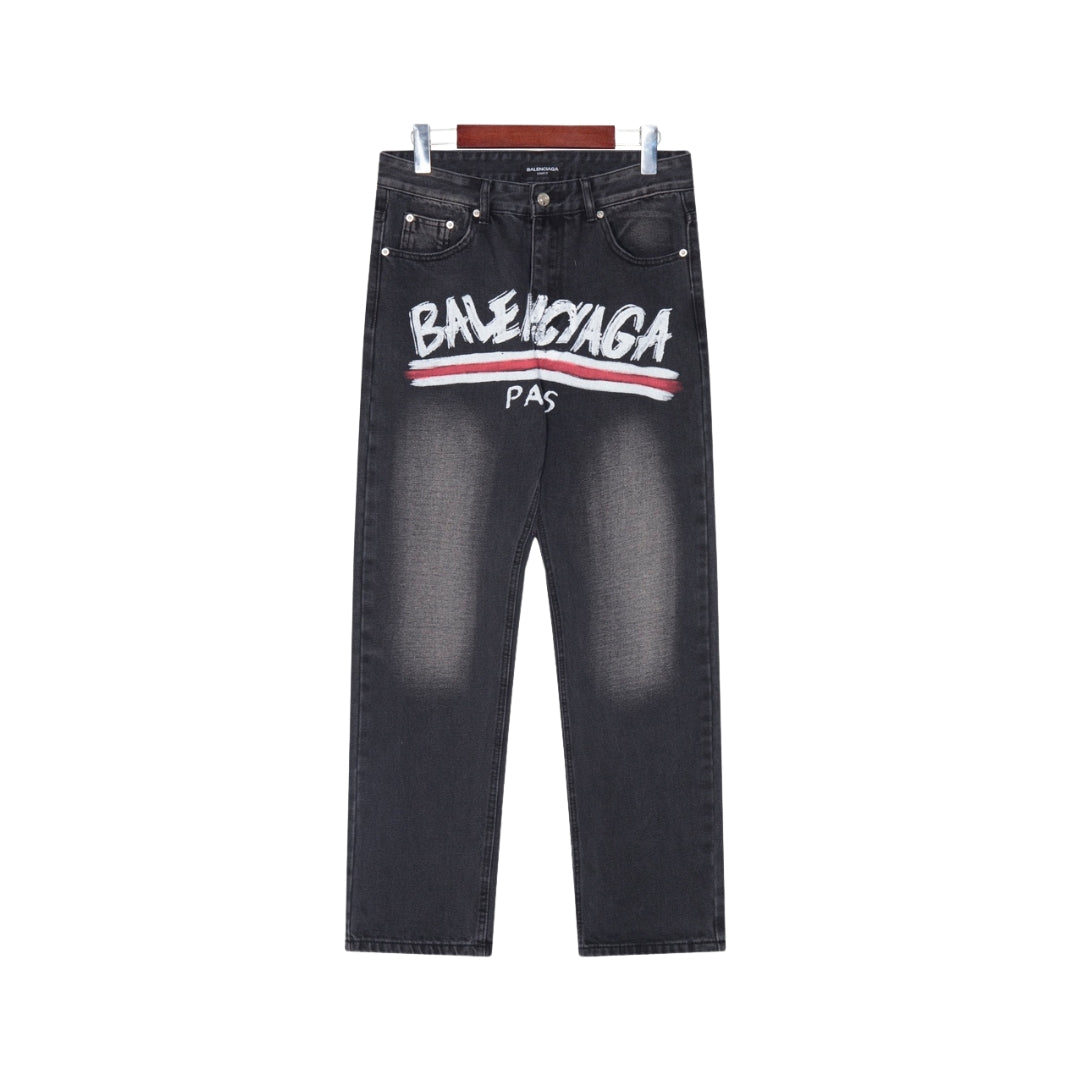 BALENCIAGA Men’s Black Outline Jeans
