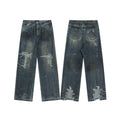 BALENCIAGA Front Button Ripped Frayed Jeans