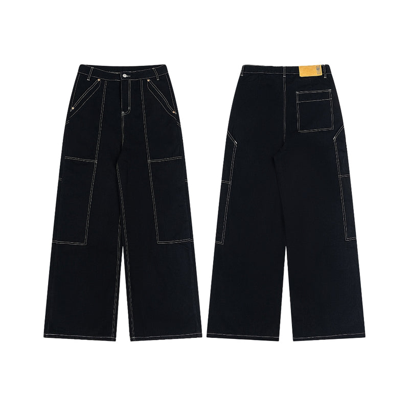 Maison Margiela Black jean with white hot stitching