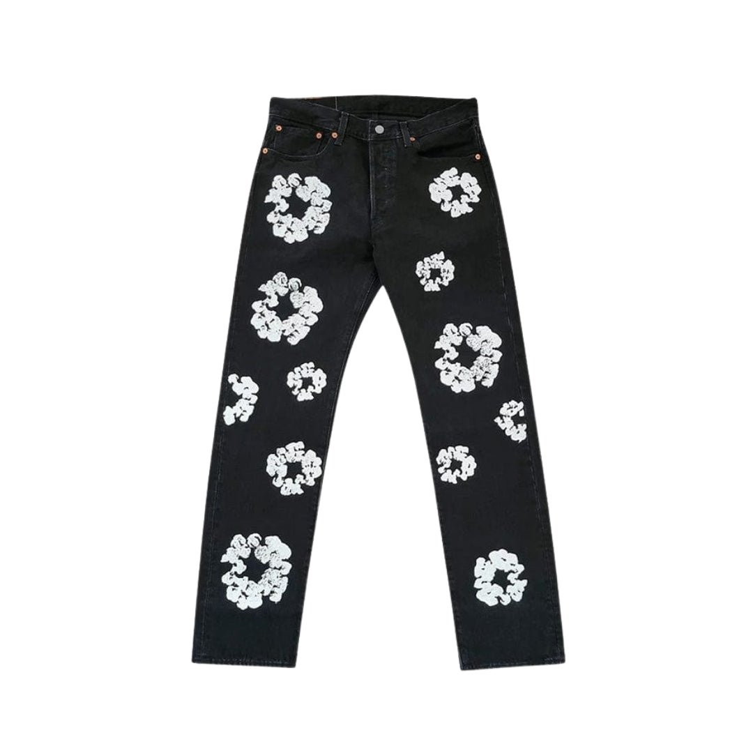 DENIM TEARS Cotton Wreath Jeans Black