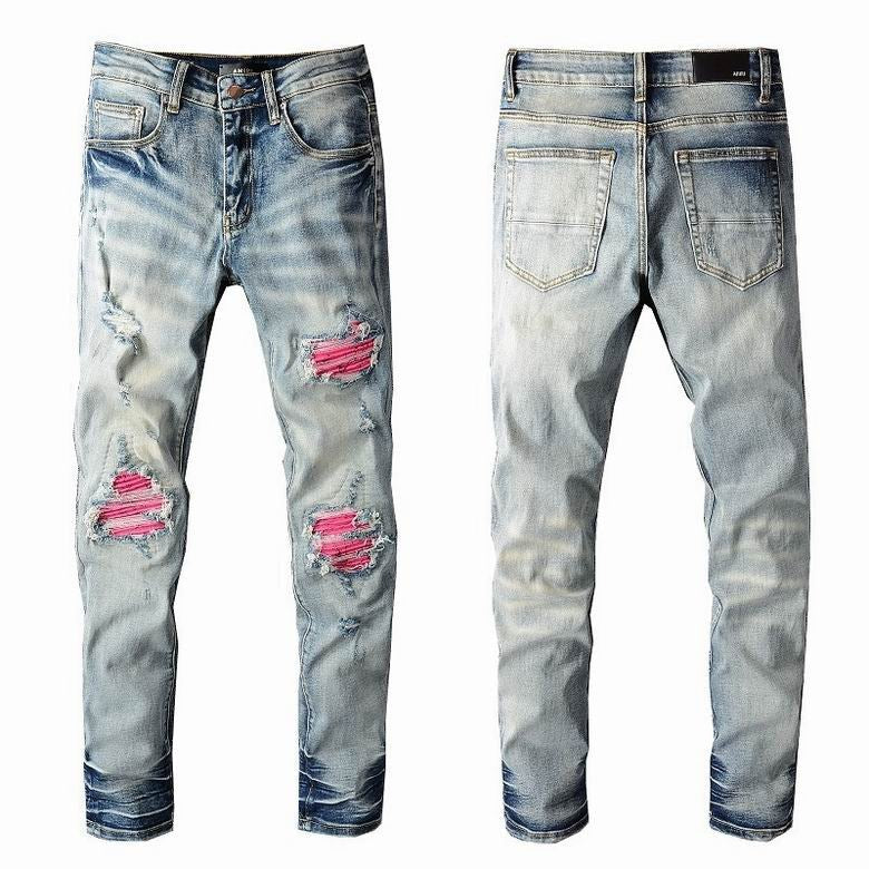 AMIRI Light blue ripped