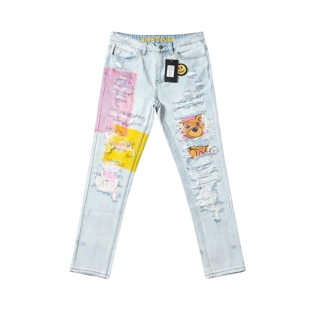 Drew House Distressed Bear Jeans