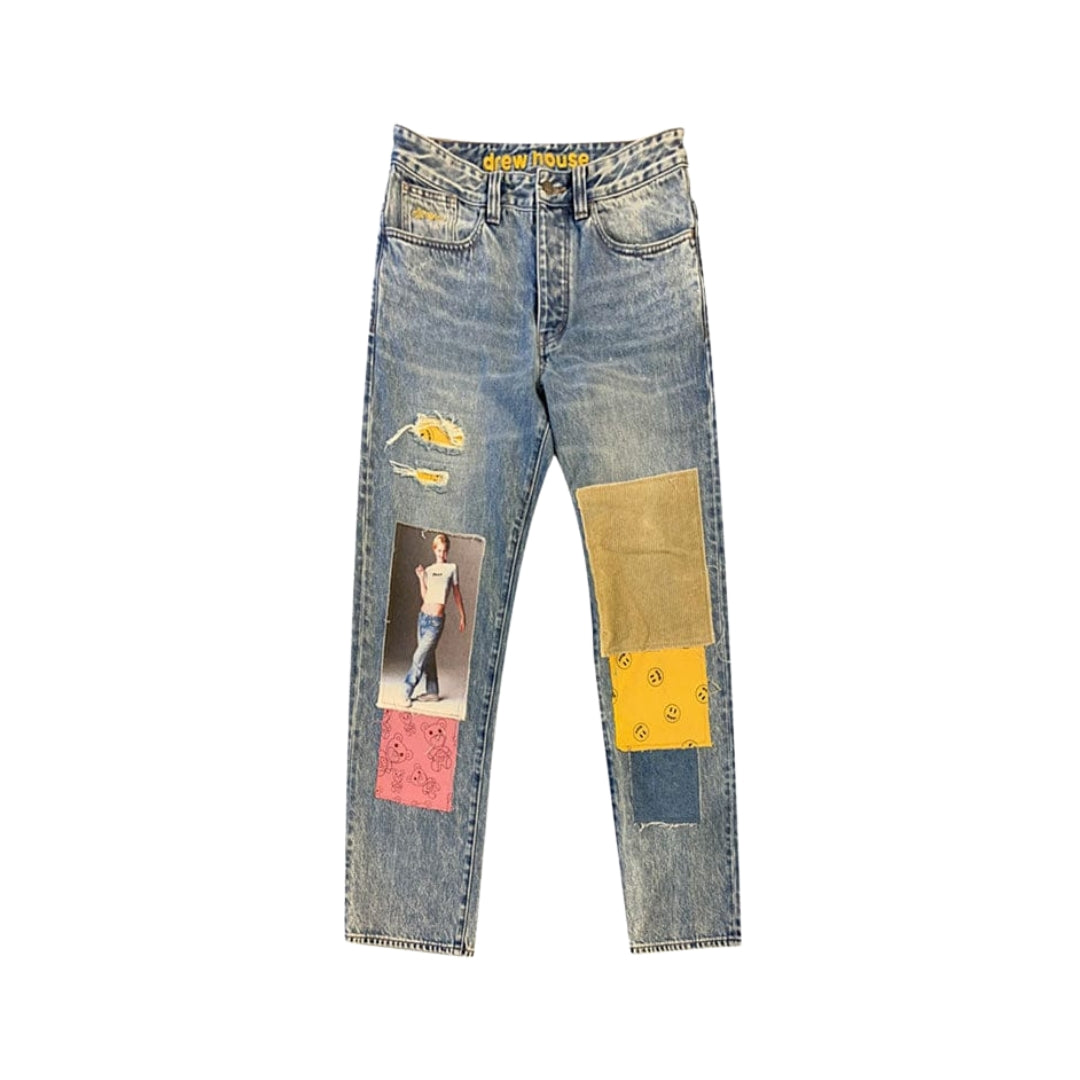 Drew House Indigo Patchwork Jeans