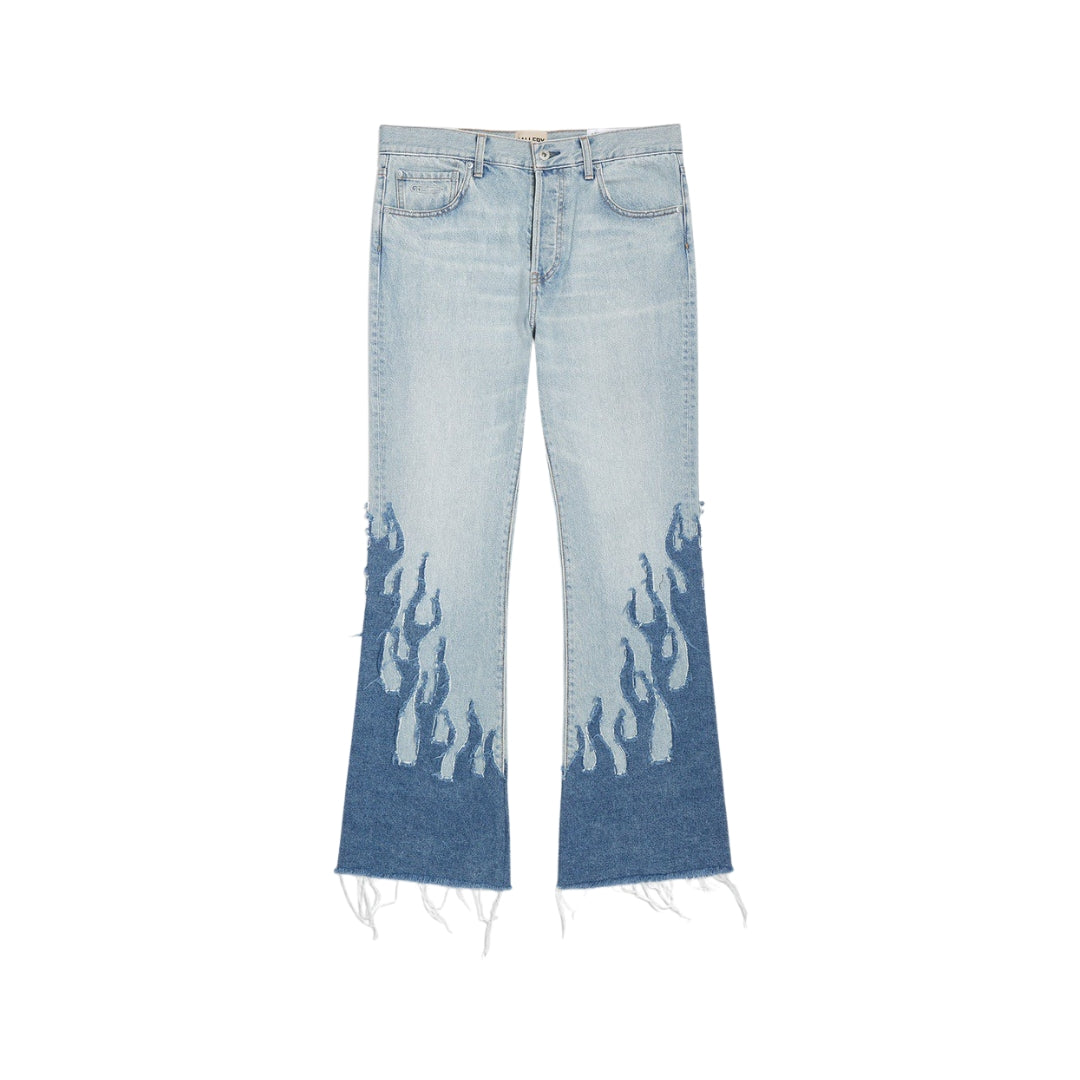 Gallery Dept. Flame Embroidery Jeans Blue