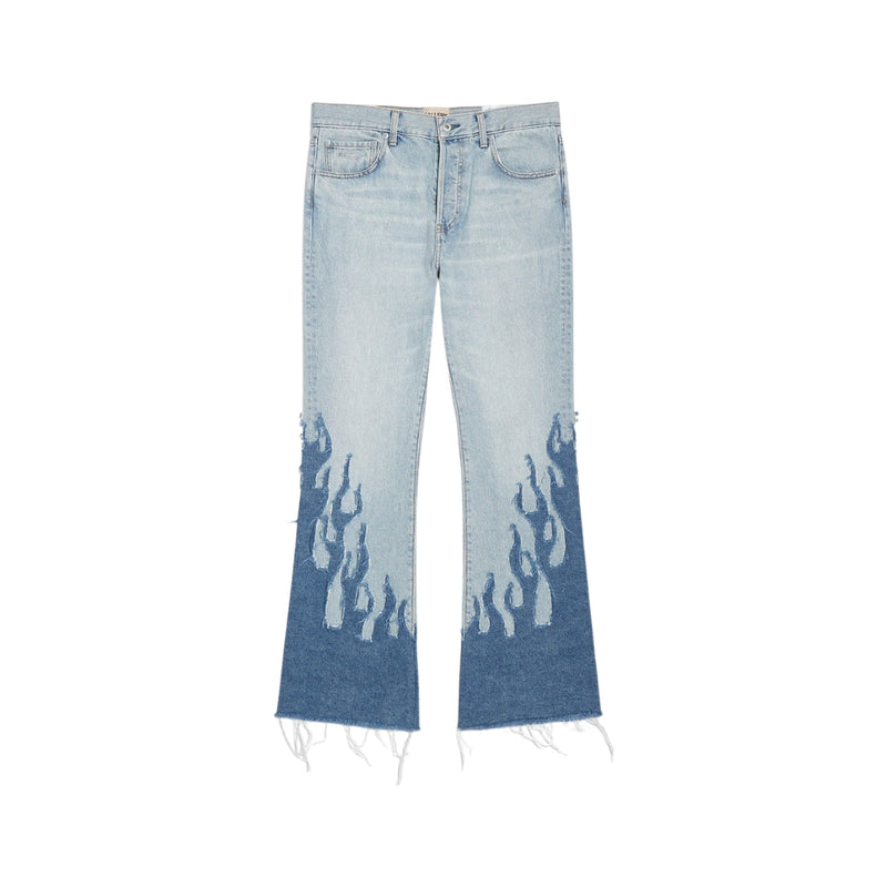 Gallery Dept. Flame Embroidery Jeans Blue