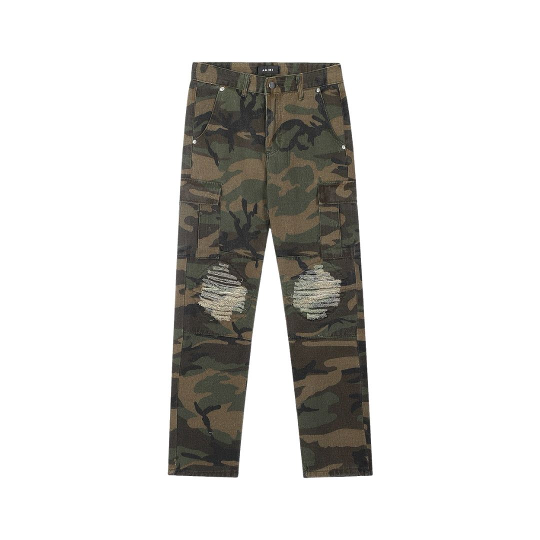 AMIRI Classic Camouflage Ripped Skinny Jeans