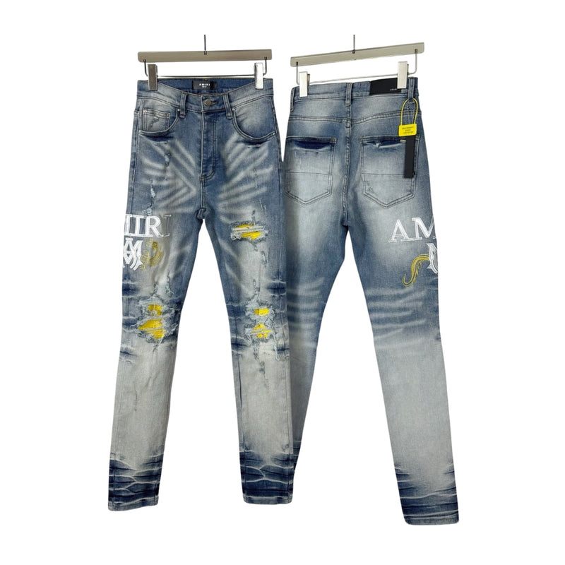 AMIRI Slim Fit Jeans with Distressed
