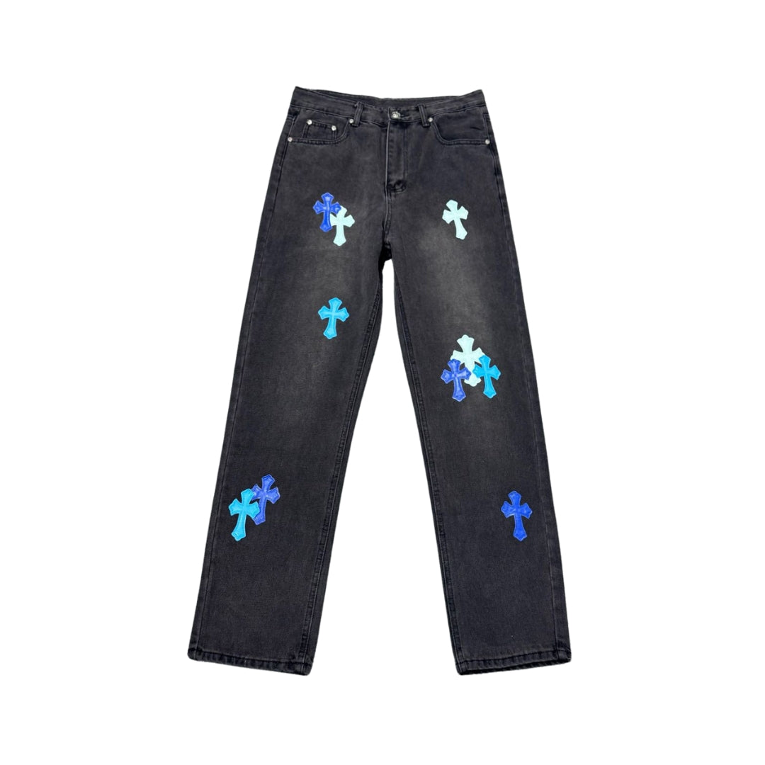 CHROME HEARTS Saoya Patch Jeans Black