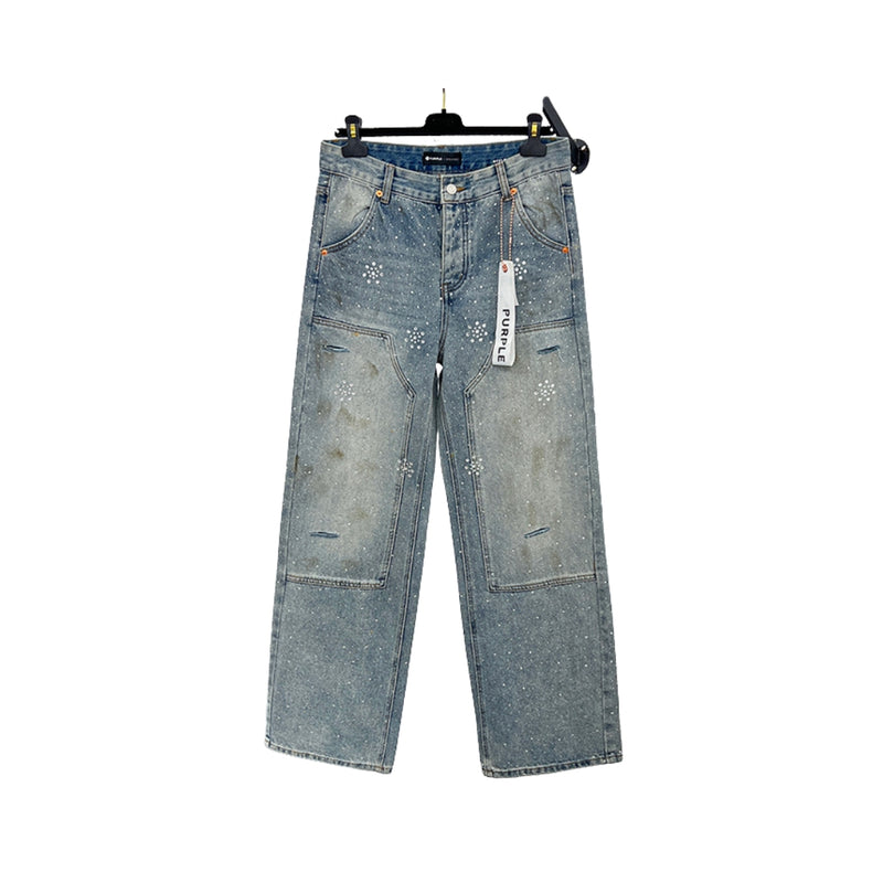 PURPLE BRAND Casual A Gamba Ampia A Ferro Di Cavallo
