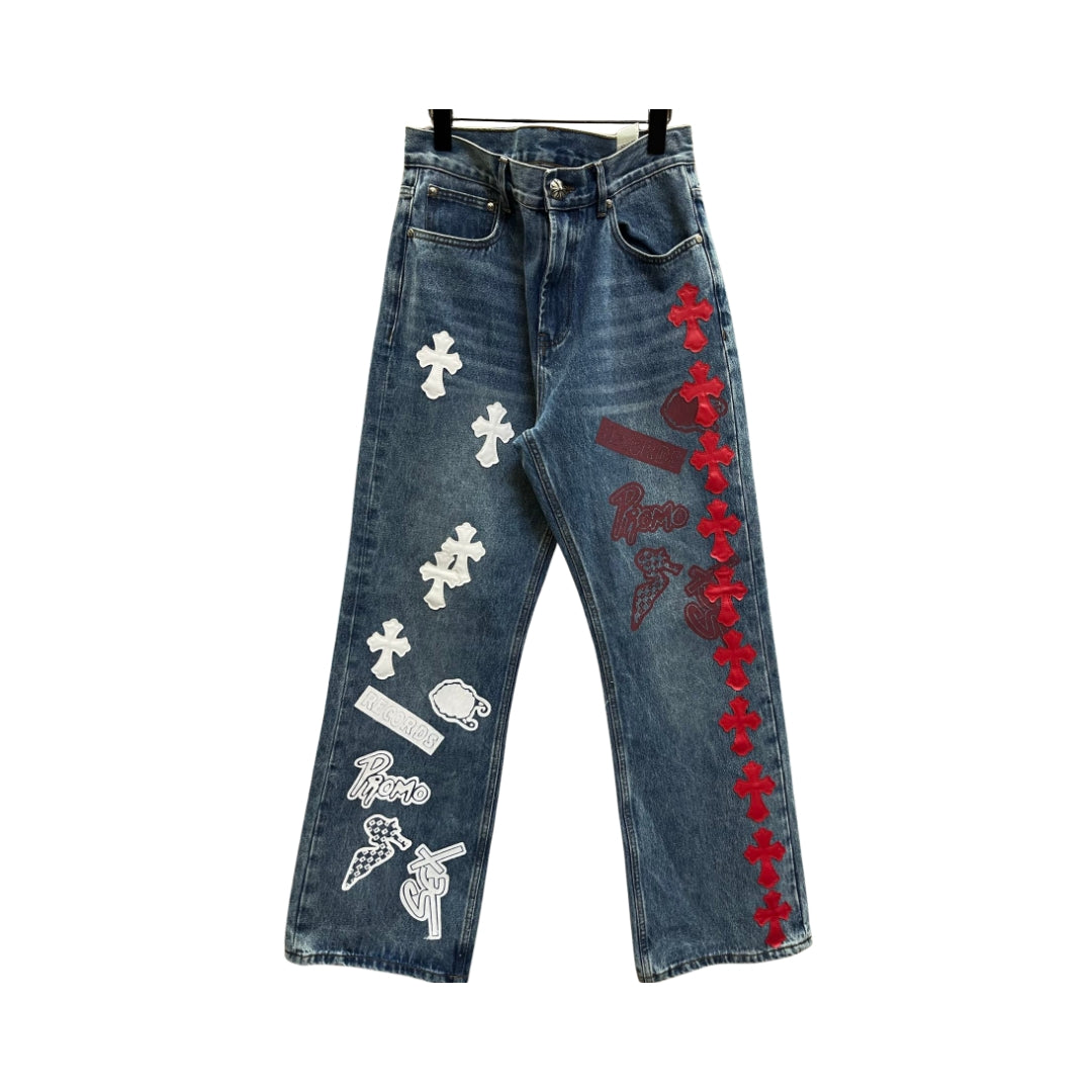 CHROME HEARTS Pantaloni Di Jeans Blu
