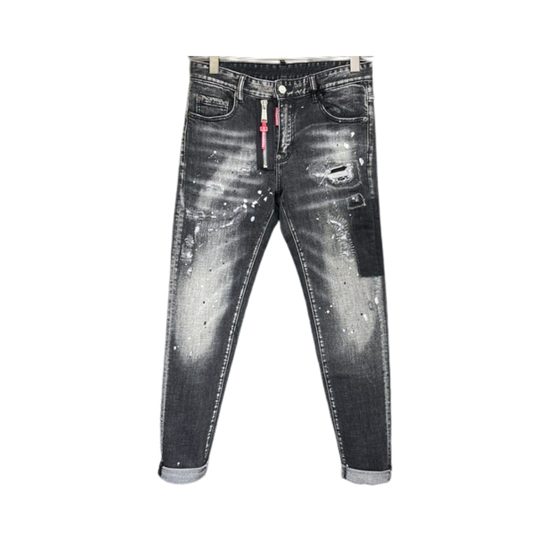 DSQUARED2 Strappati In Denim Nero Jeans