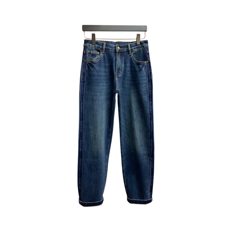 GUCCI Logo A Righe Blu