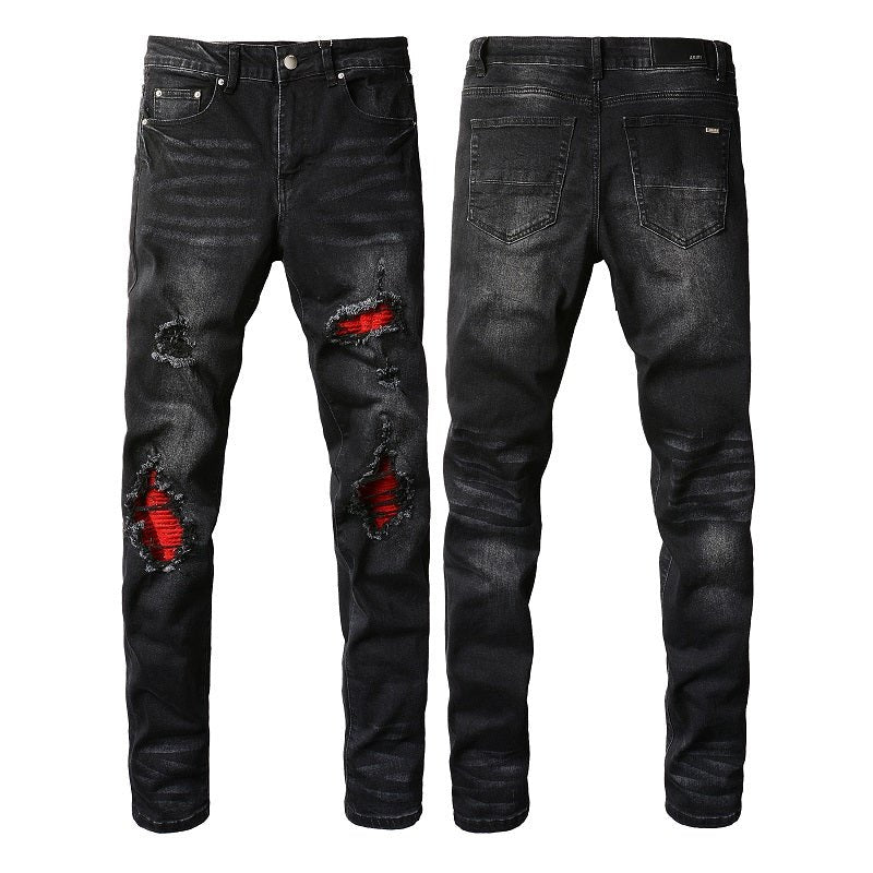 AMIRI Mens Black Slim Fit Ripped Jeans