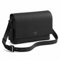 Dior CD Icon Messenger Bag with Flap Black Matte Grained Calfskin
