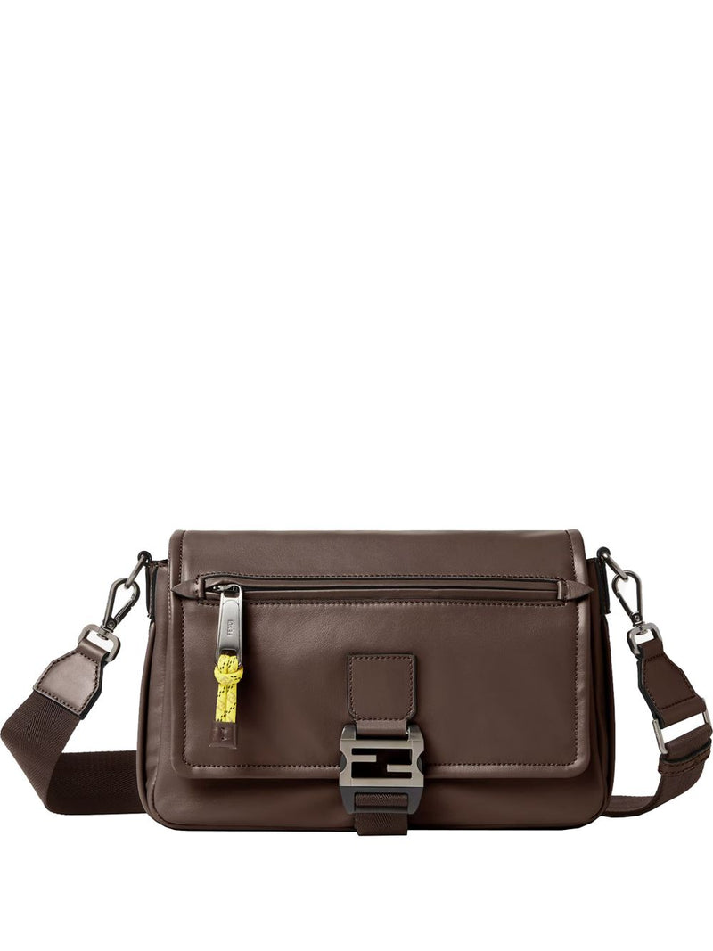 Fendi Flux Leather Messenger Bag