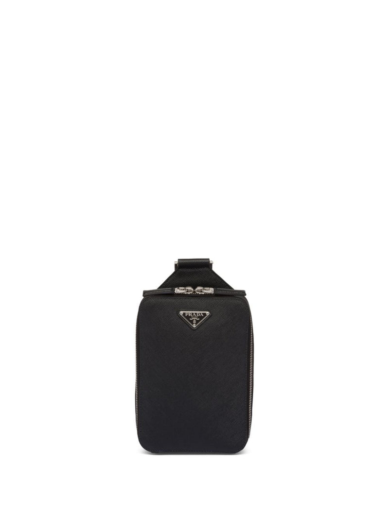 Prada Brique Leather Crossbody Bag – Black