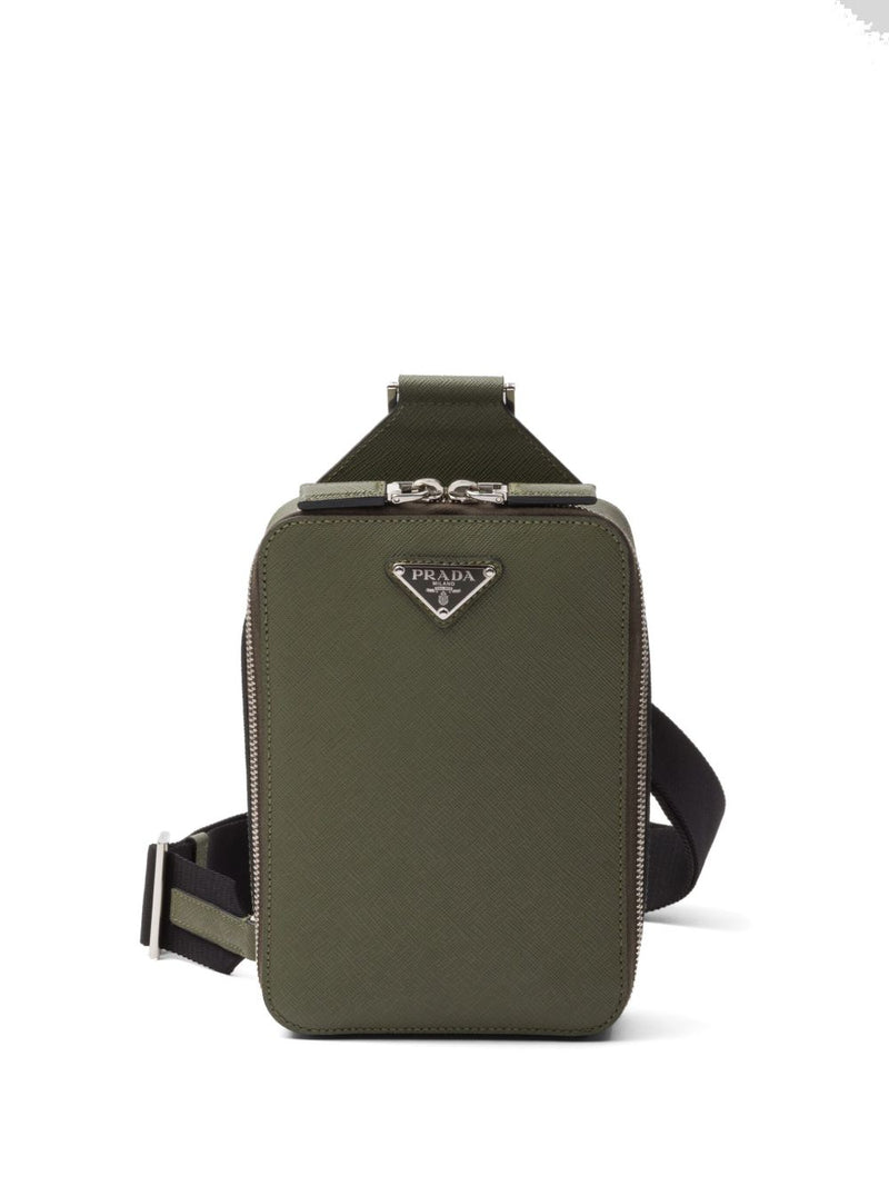Prada Brique Leather Crossbody Bag – Green